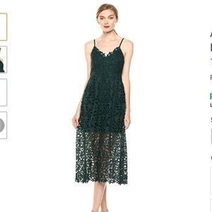 ASTR The Label Lace Midi Dress - Hunter Green XS